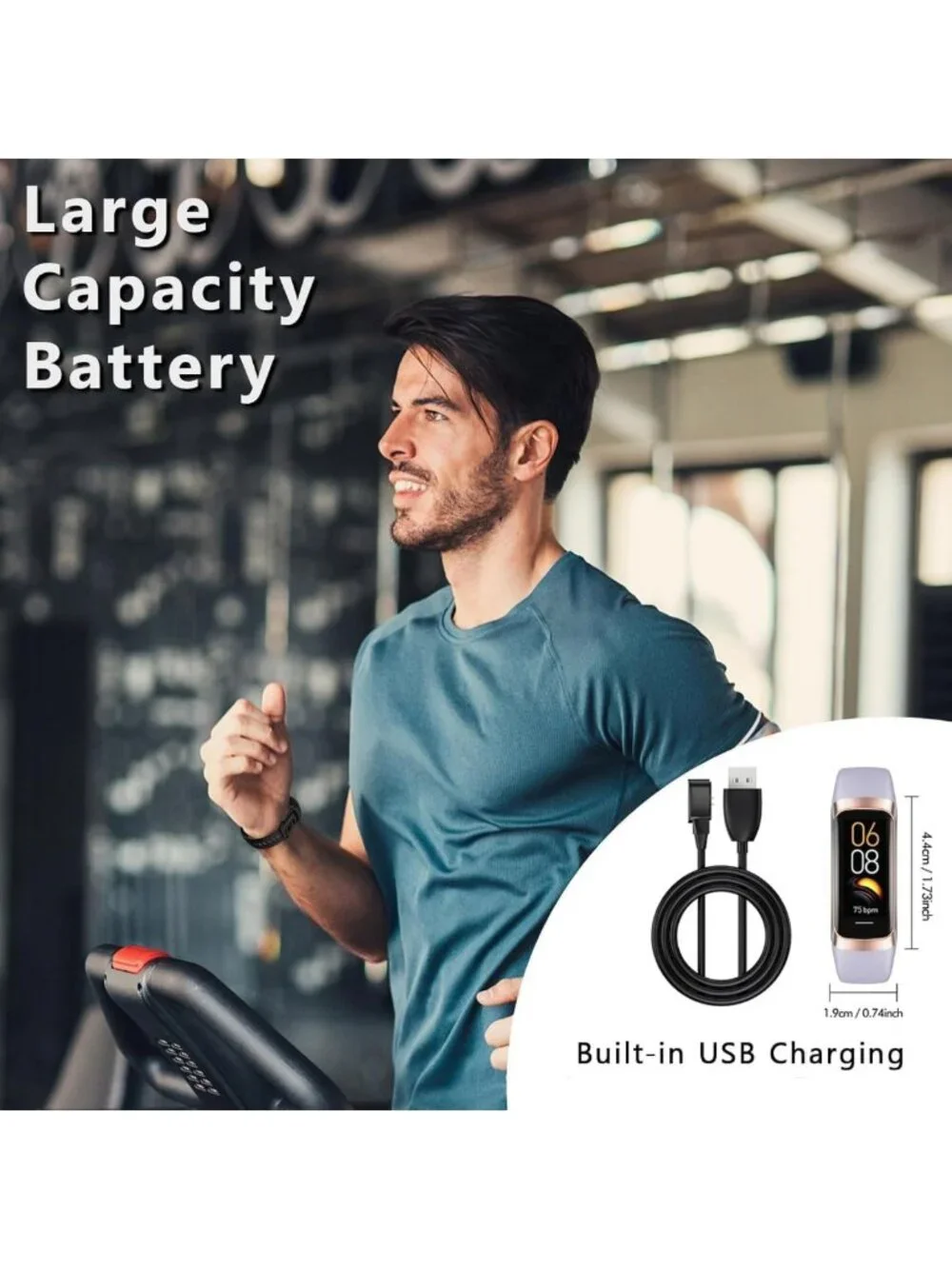 Waterproof Fitness Tracker with Heart Rate, Sleep Monitor & AMOLED Screen